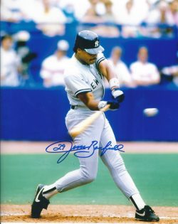 AUTOGRAPHED JESSE BARFIELD 8X10 NEW YORK YANKEES photo