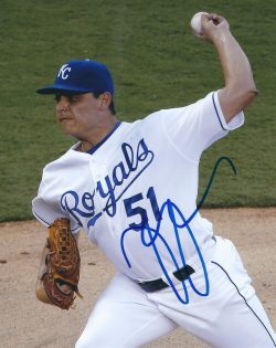 AUTOGRAPHED JASON VARGAS 8X10 Kansas City Royals Photo
