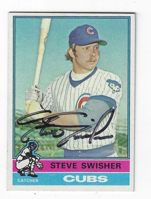 Autographed STEVE SWISHER 1976 Topps Card