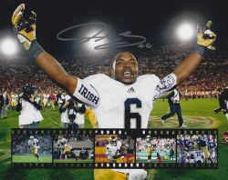 Autographed THEO RIDDICK 8X10 Notre Dame Photo