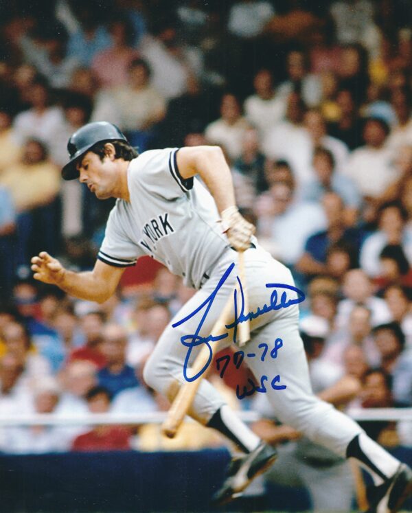 AUTOGRAPHED LOU PINIELLA 8X10 NEW YORK YANKEES photo