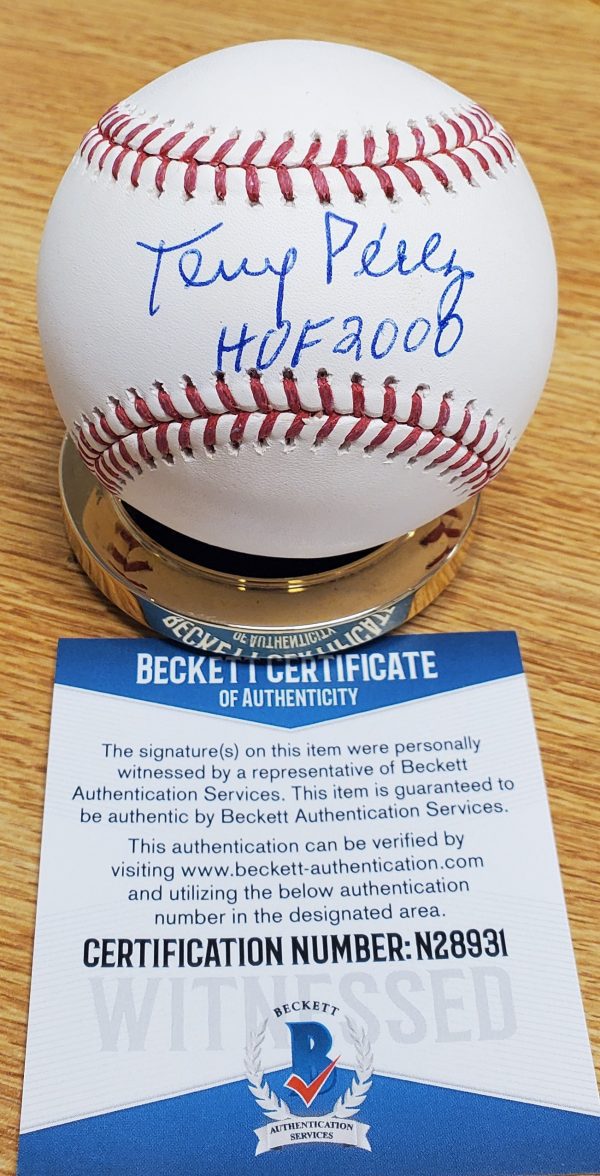 Autographed Tony Perez "HoF 2000" Official Major League Baseball - w/Beckett COA