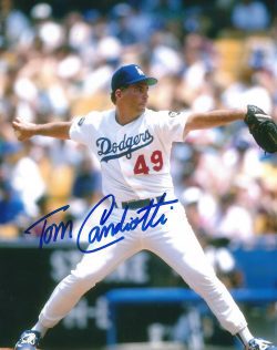 AUTOGRAPHED TOM CANDIOTTI 8x10 Los Angeles Dodgers photo