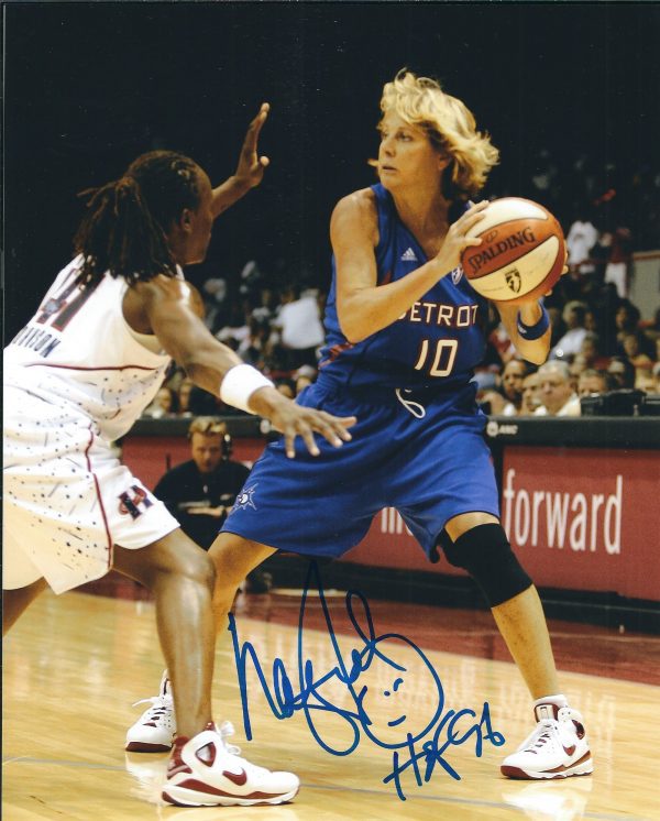 Autographed NANCY LIEBERMAN 8X10 Detroit photo