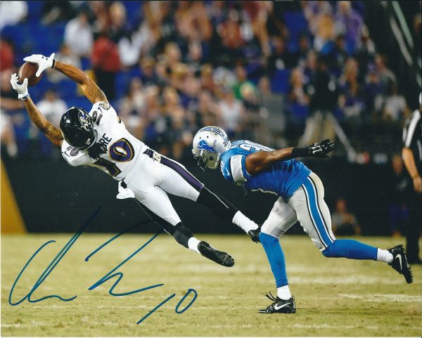 Autographed CHRIS MOORE 8X10 Baltimore Ravens Photo
