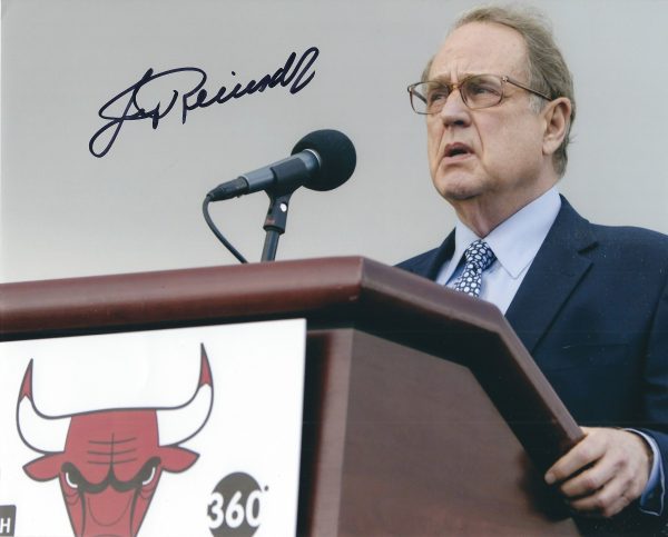 Autographed JERRY REINSDORF 8X10 Chicago Bulls  photo