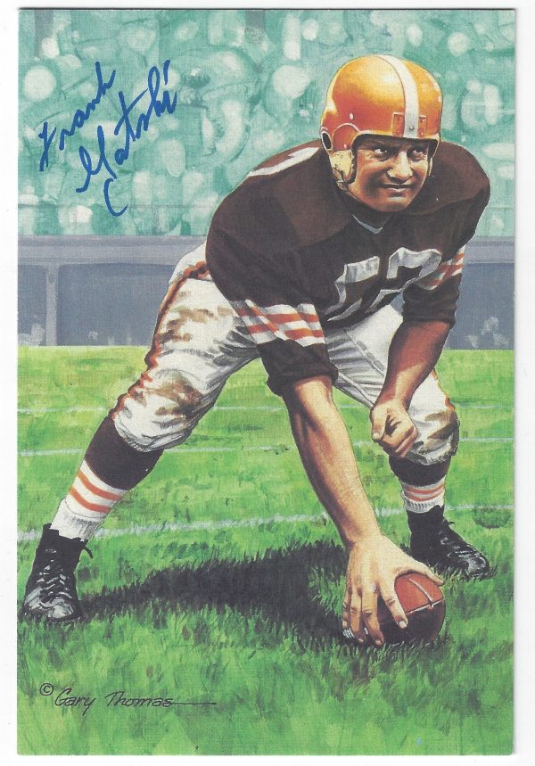 Autographed Frank Gatski Cleveland Browns Goal Line Art Card