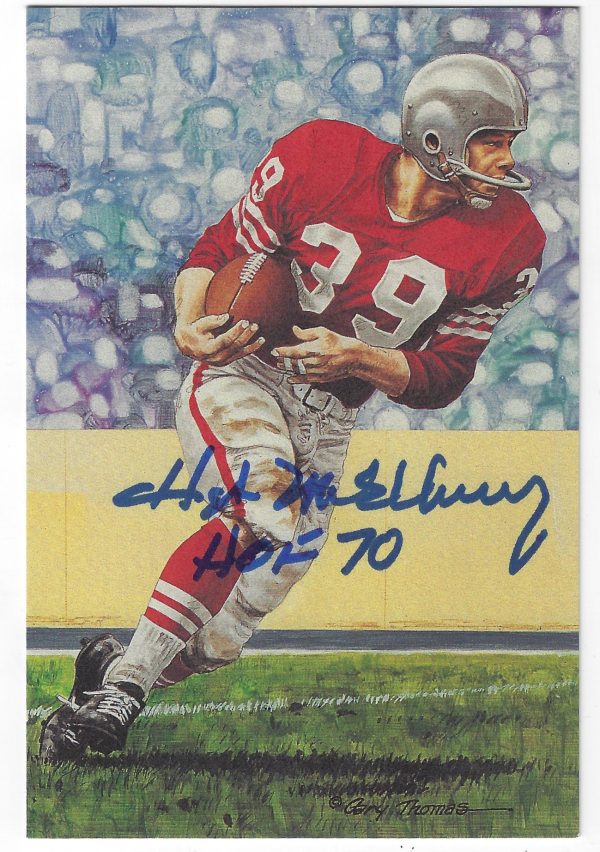 Autographed Hugh McElhenny San Francisco 49ers Goal Line Art Card