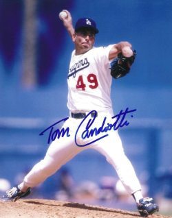 AUTOGRAPHED TOM CANDIOTTI 8x10 Los Angeles Dodgers photo