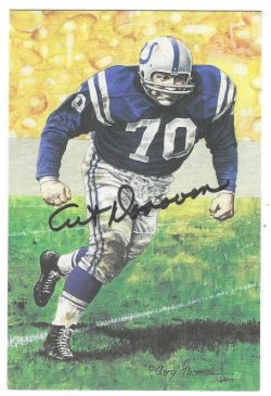 Autographed Art Donovan Baltimore Colts Goal Line Art Card
