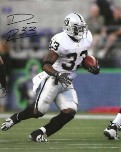 Autographed DOMINIC RHODES 8X10 Oakland Raiders photo