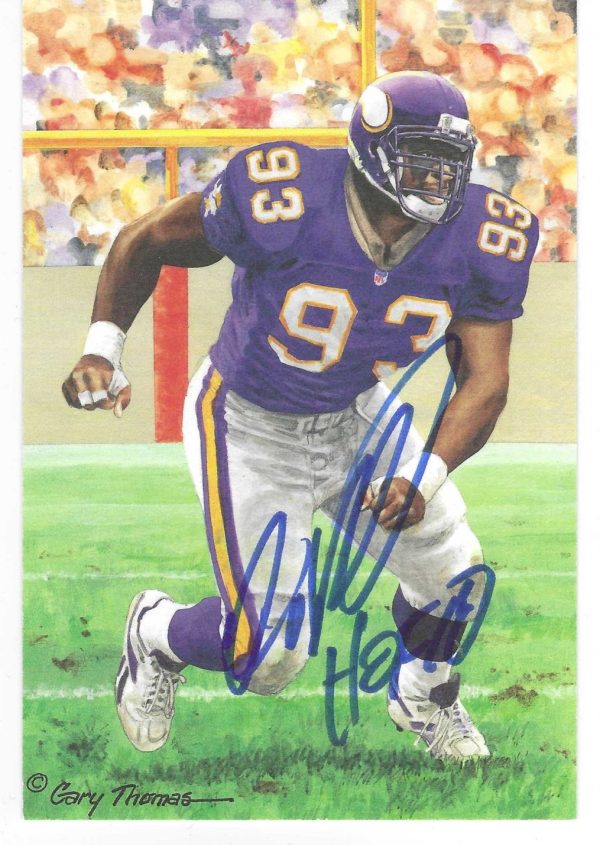 Autographed John Randle Minnesota Vikings Goal Line Art Card