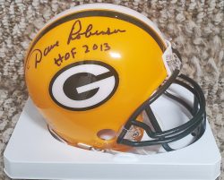 Autographed Dave Robinson Green Bay Packers Mini helmet w/ COA