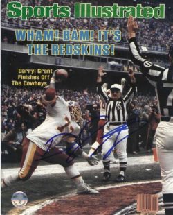 Autographed DARRYL GRANT 8x10 Washington Redskins Photo