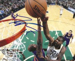 Autographed DERRICK FAVORS 8X10 Utah Jazz Photo