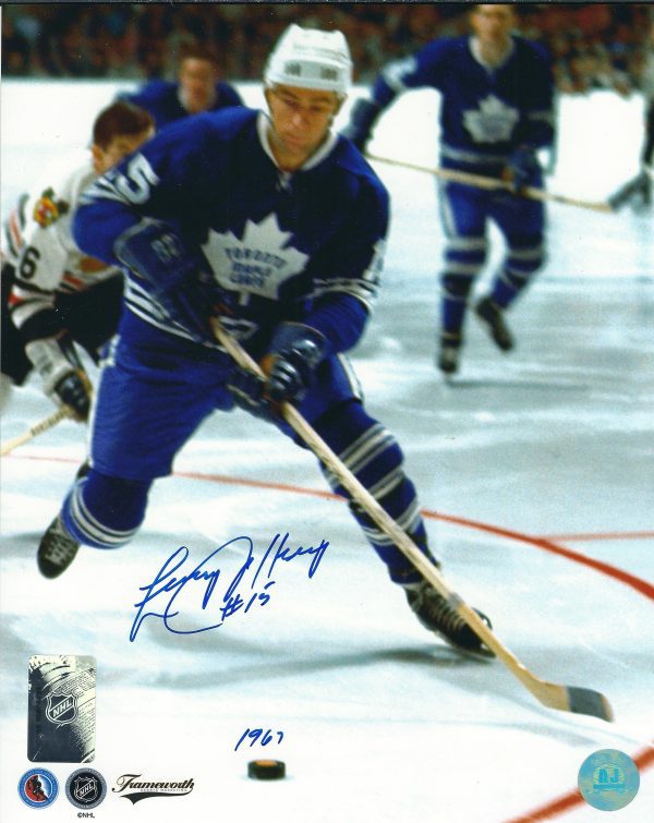 Autographed LARRY JEFFREY 8x10 Toronto Maple Leafs  photo