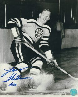 Autographed LARRY HILLMAN 8X10 Boston Bruins  Photo