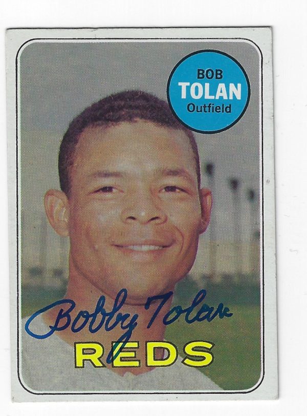 Autographed BOBBY TOLAN 1969 Topps Card