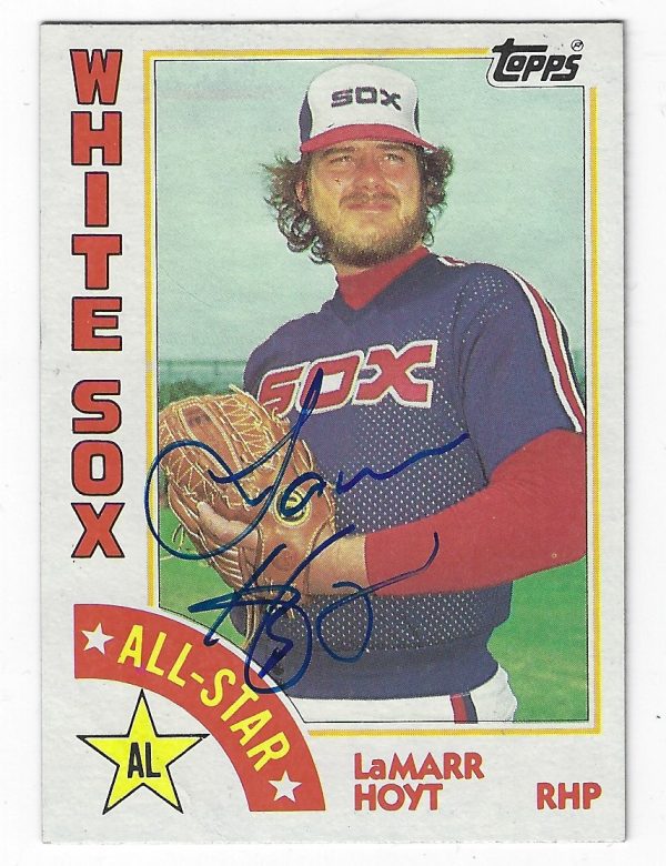 Autographed LAMARR HOYT 1984 Topps Card