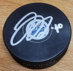 Autographed JESSE PULJUJARVI Edmonton Oilers Hockey Puck