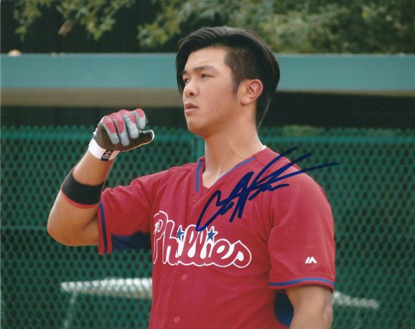 AUTOGRAPHED CHACE NUMATA 8X10 Philadelphia Phillies Photo