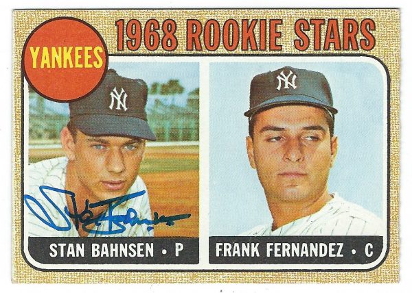 Autographed STAN BAHNSEN New York Yankees 1968 Topps Card