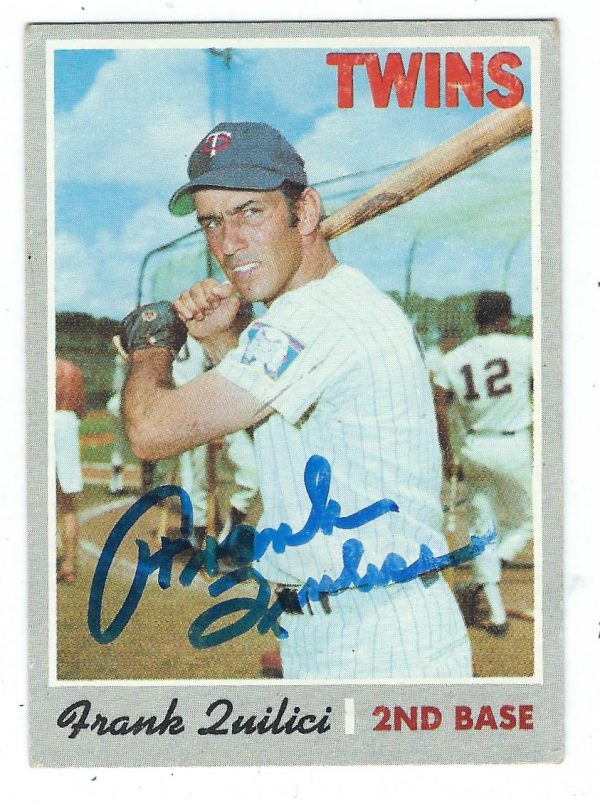 Autographed FRANK QUILICI Minnesota Twins 1970 Topps  Card