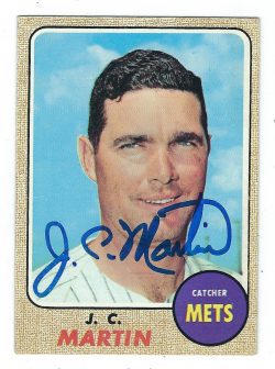 Autographed J.C. MARTIN 1968 Topps Card