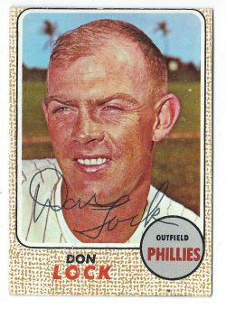 Autographed DON LOCK 1968 Topps Card