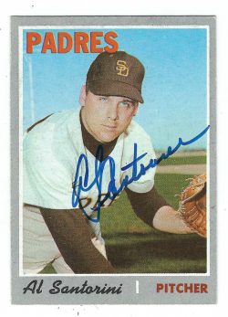 Autographed AL SANTORINI San Diego Padres 1970 Topps  Card