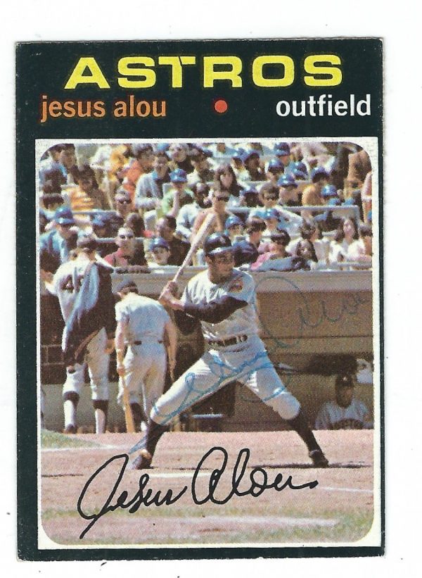 Autographed JESUS ALOU 1971 Topps Card