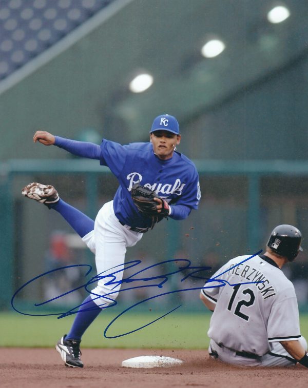 AUTOGRAPHED ANDRES BLANCO 8X10 Kansas City Royals Photo