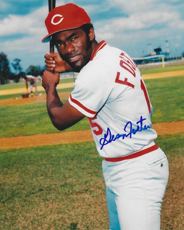 AUTOGRAPHED GEORGE FOSTER 8X10 Cincinnati Reds Photo