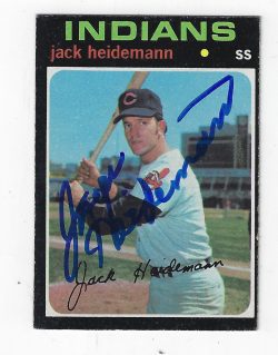Autographed JACK HEIDEMANN 1971 Topps Card