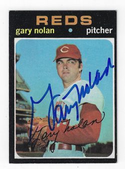 Autographed GARY NOLAN 1971 Topps Card