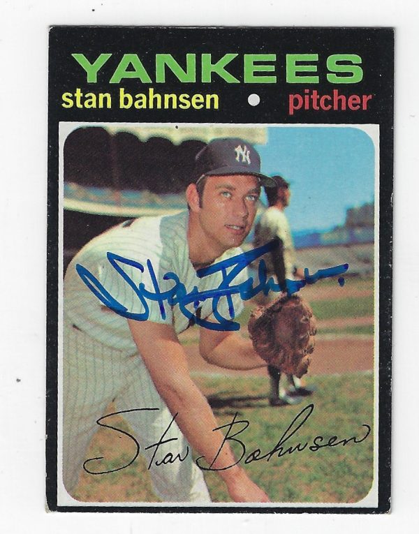Autographed STAN BAHNSEN 1971 Topps Card