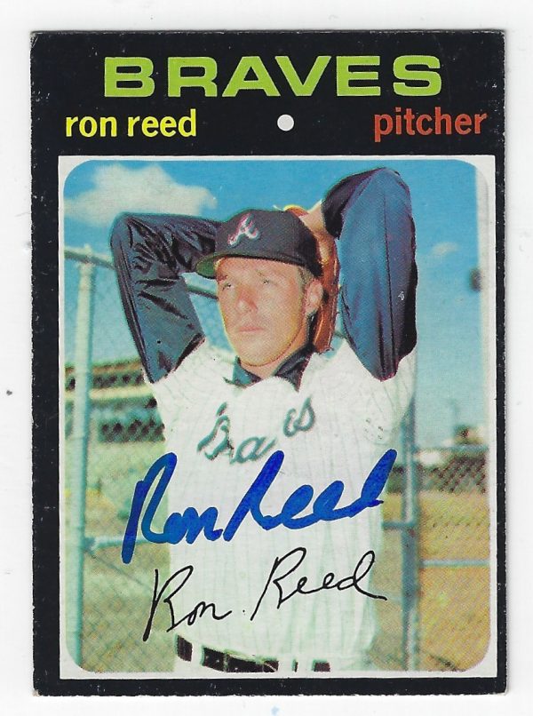 Autographed RON REED 1971 Topps Card