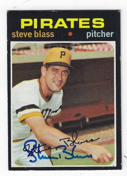 Autographed STEVE BLASS 1971 Topps Card