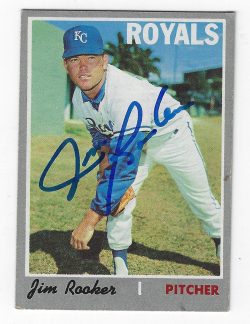 Autographed JIM ROOKER Kansas City Royals 1970 Topps  Card