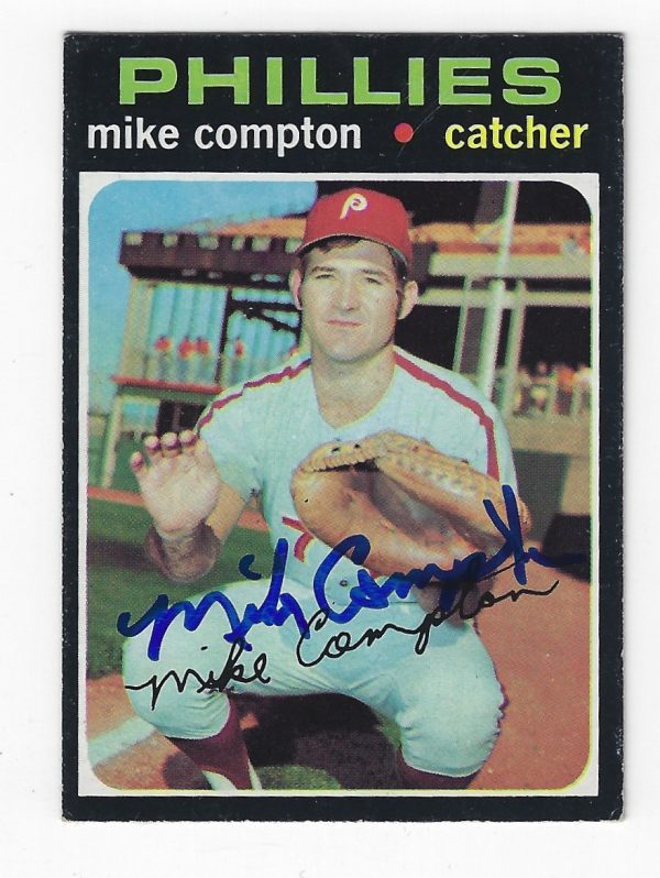 Autographed MIKE COMPTON 1971 Topps Card