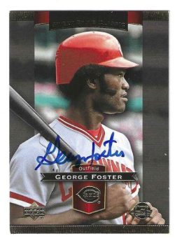 Autographed GEORGE FOSTER Cincinnati Reds 2003 Upper Deck Sweet Spot Classic Card