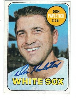 Autographed DON PAVLETICH 1969 Topps Card