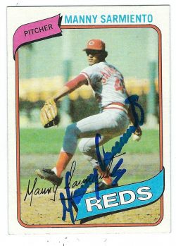Autographed MANNY SARMIENTO 1980 Topps Card