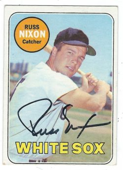 Autographed RUSS NIXON 1969 Topps Card