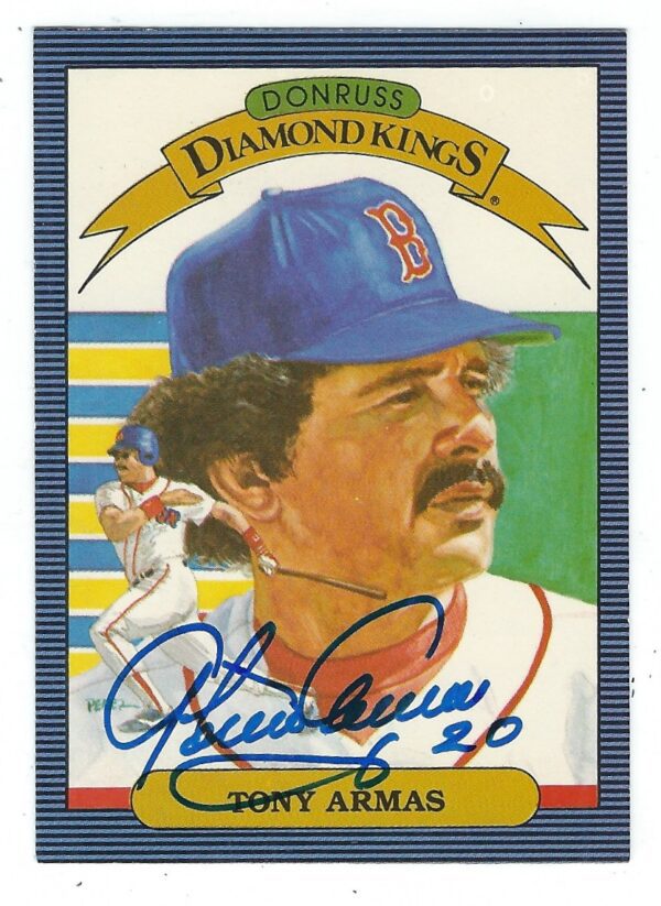 Autographed TONY ARMAS 1986 Donruss Diamond King