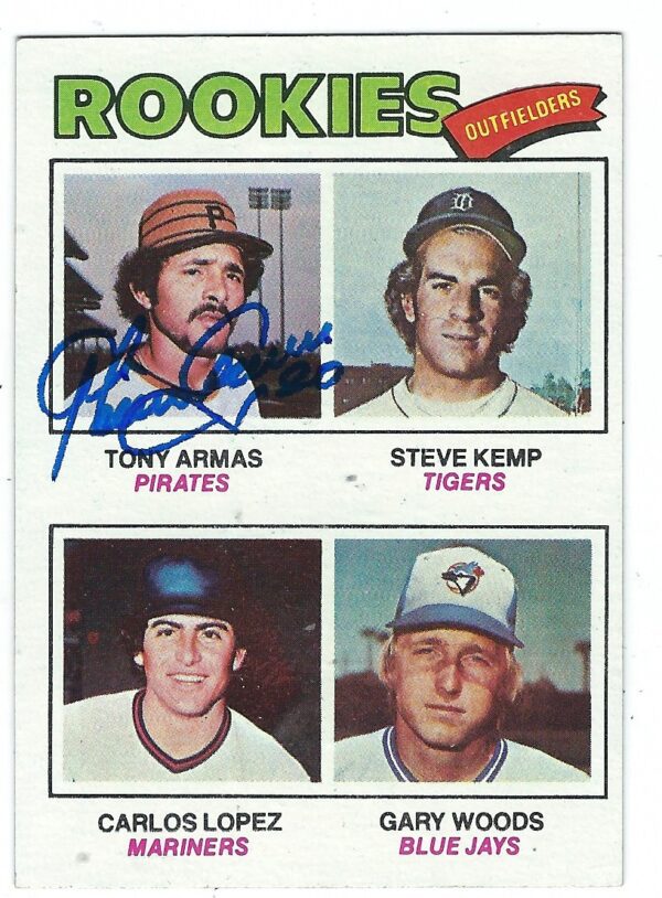 Autographed TONY ARMAS 1977 Topps Card