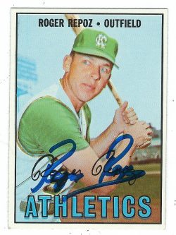 Autographed ROGER REPOZ 1967 Topps Card