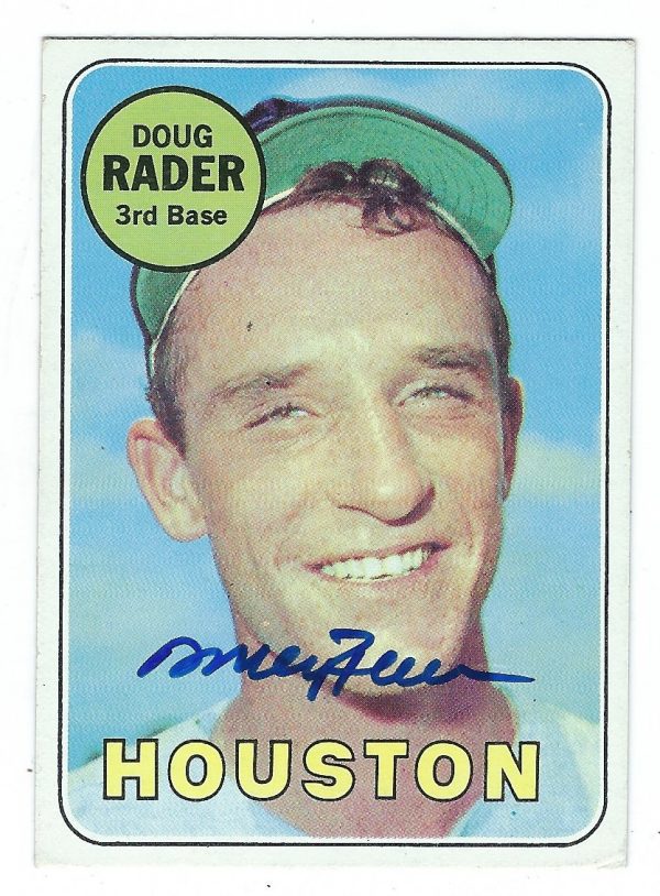 Autographed DOUG RADER 1969 Topps Card