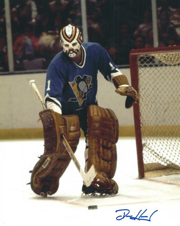 Autographed DENIS HERRON 8x10 Pittsburgh Penguins Photo