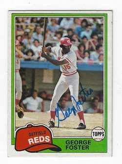 Autographed GEORGE FOSTER 1981 Topps Card